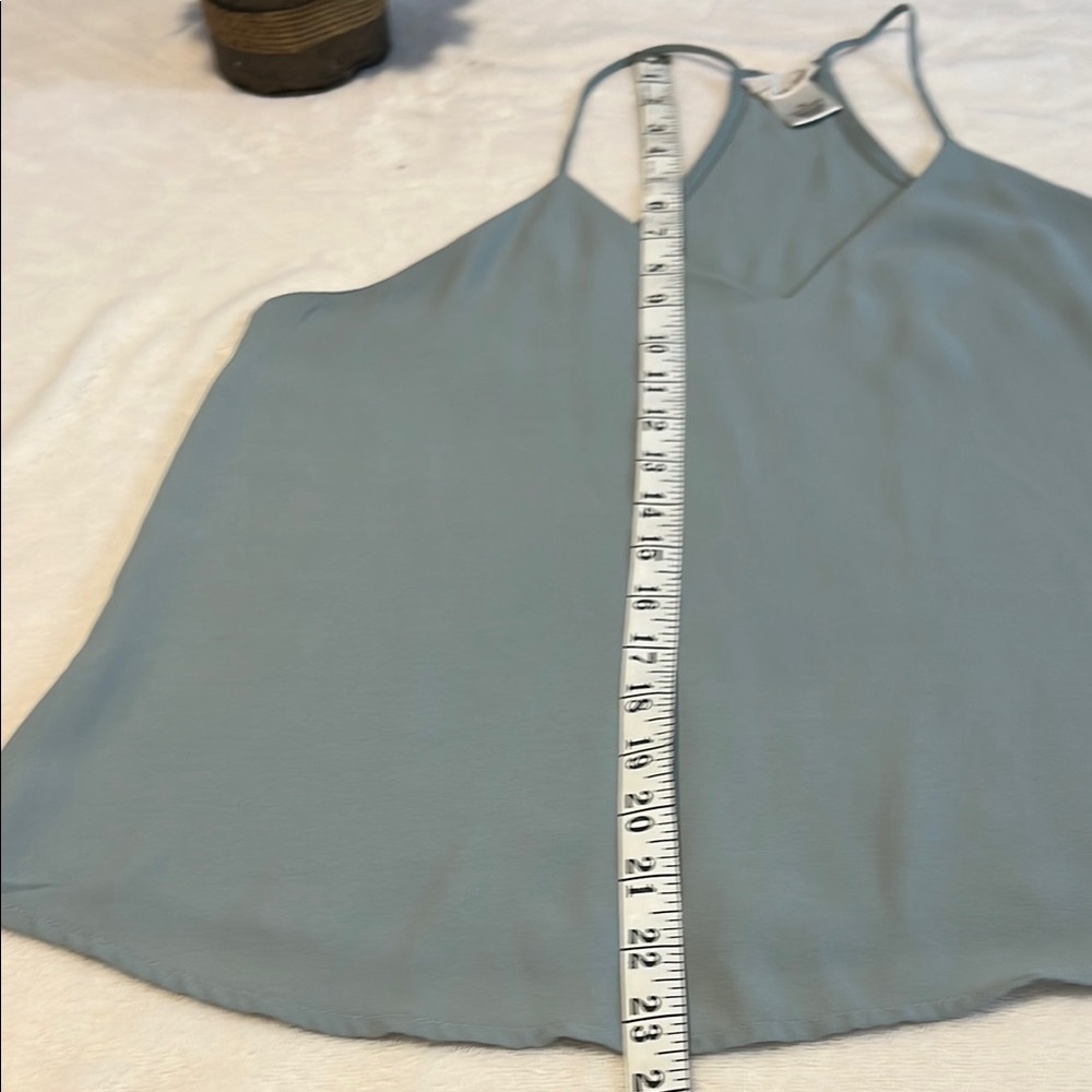 Wet Seal Green Boxy Cami Size M Flowy Spaghetti Strap Lightweight - Picture 6 of 8
